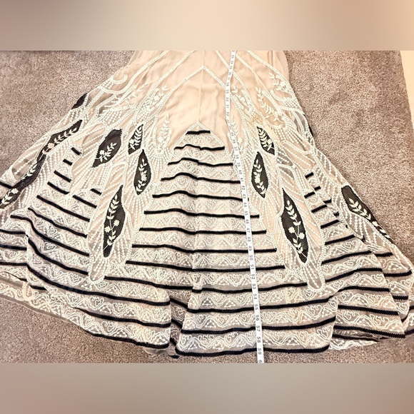 Free People Black and Cream Ethereal Sheer Lace Maxi Dress - Picture 11 of 11